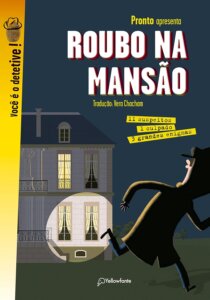 Capa roubo na mansão Um livro com jogos e enigmas