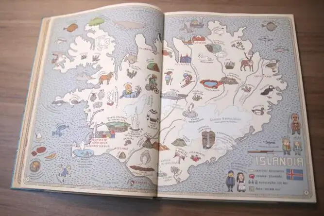 Mapas um livro de geografia para crianças